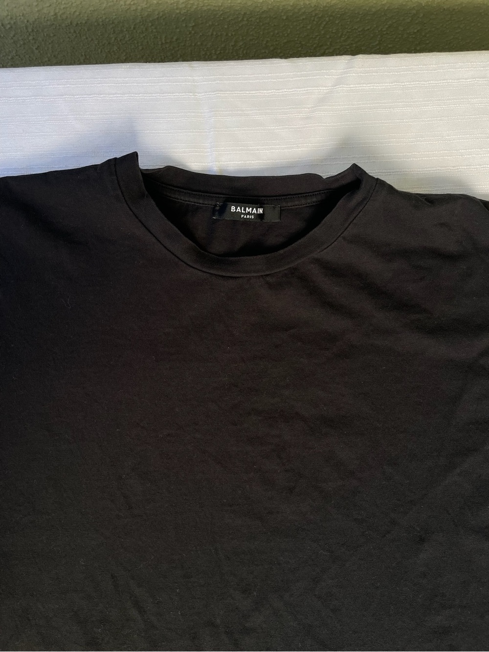 Balmain women’s Black Crew Neck T-Shirt size XXS loose fit
